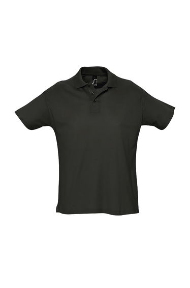 SOLS Mens Summer II Pique Short Sleeve Polo Shirt - Black