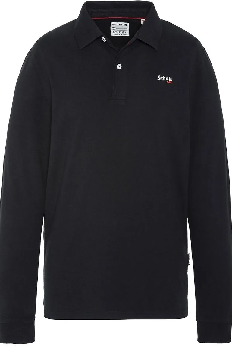 Cotton Polo Shirt with Long Sleeves