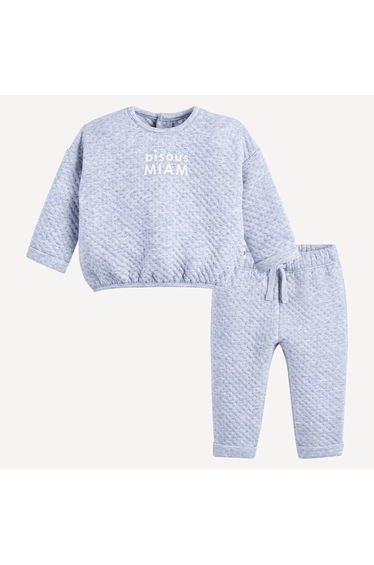 2-Piece Set in Textured Fleece