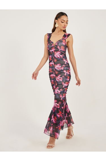 All-Over Print Sleeveless Bodycon Maxi Dress