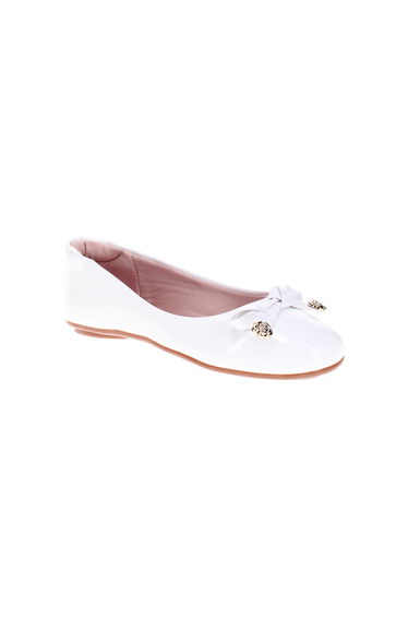 Solid Ballerinas with Bow Detail