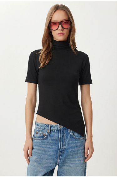 ISTANBUL Slim Fit Turtleneck Blouse