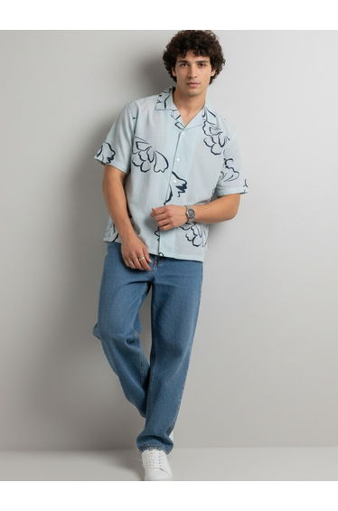 Men Classic Floral Printed Casual Shirt