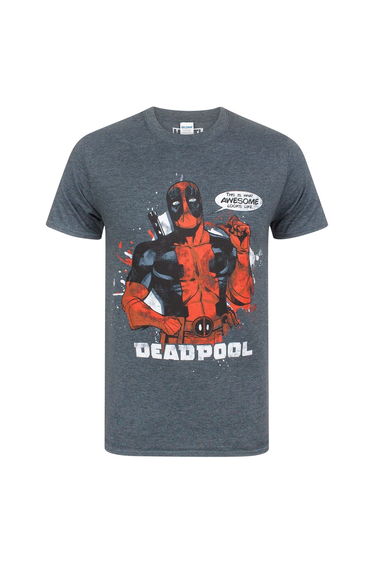 Deadpool Mens This Is What Awesome Looks Like T-Shirt - Charcoal