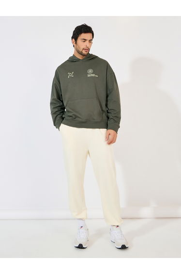 Front and Back Graphic Print Oversized Hoodie