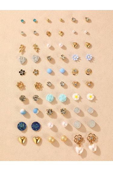Set of 30 - Assorted Stud Earrings