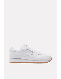Classic Leather Trainers - White/Grey - 3