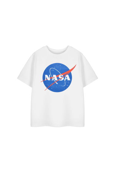 NASA Childrens/Kids Classic Logo Short-Sleeved T-Shirt - White