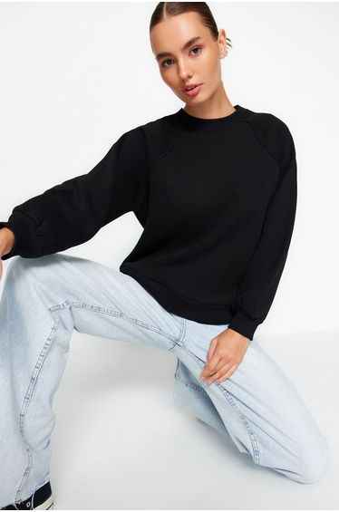 Sweatshirt - Black - Regular fit