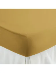 شرشف سرير قطن سادة بحواف مطاطية - 7