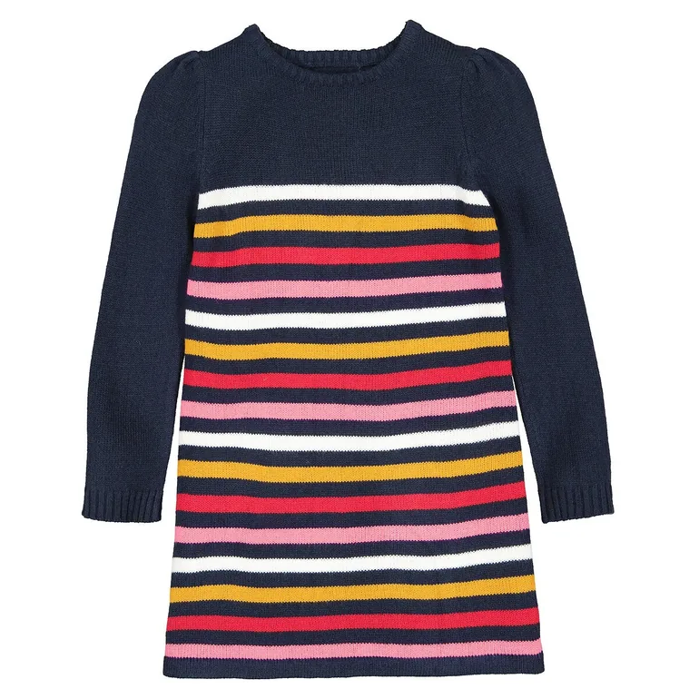 Striped Jumper/Sweater Dress - 3