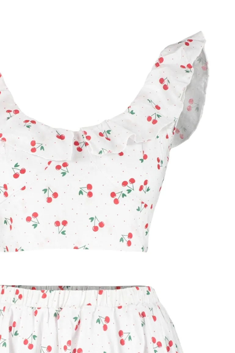 Two-Piece Set - White - Fitted - 6