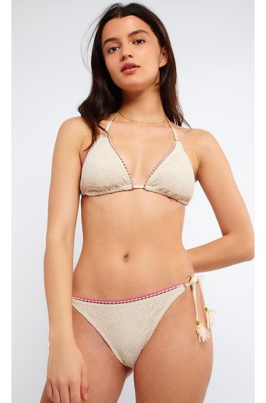 Gleo Crochet Triangle Bikini Top