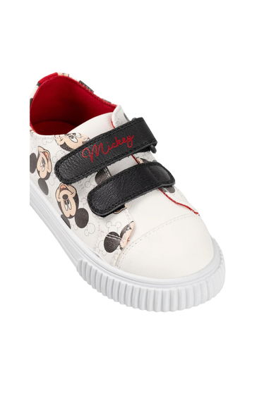 Disney Boys Mickey Mouse All-Over Print Trainers - White