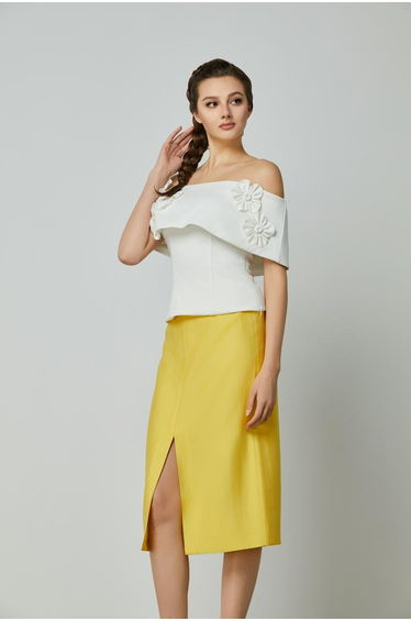 Sleek Front-Slit Pencil Skirt