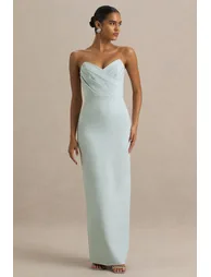 فستان ماكسي مزموم لون أزرق - 3