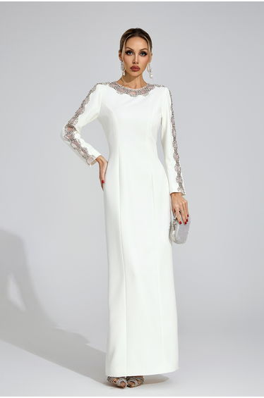 Vex White Diamond Maxi Dress