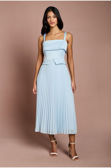 Petite Square Neck Midi Dress