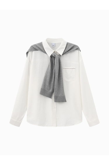 Women's Layered Shirt With Sweater