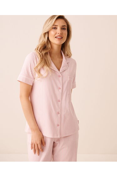 Cotton Short Sleeve Button-down Shirt