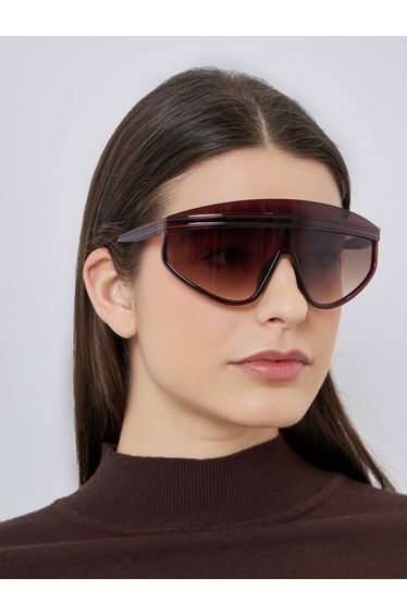 Wide Frame Shield Sunglasses