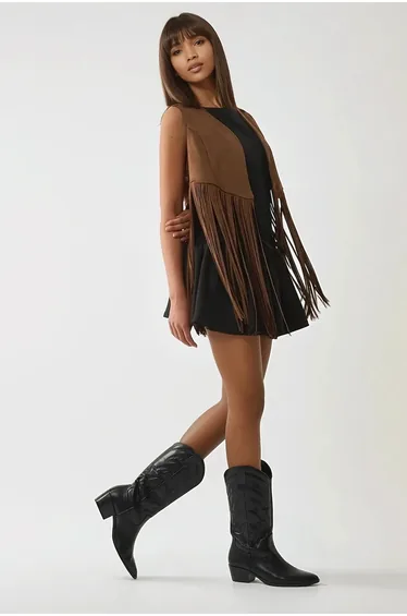 Fitted Mini Dress with Bow Details