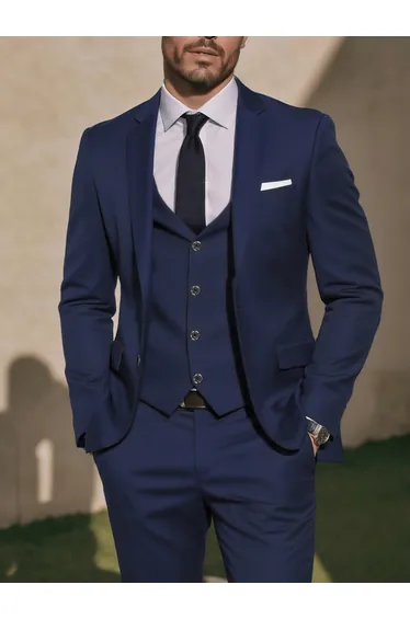 3-Piece Suit Tailored Blazer, Waistcoat and Trousers Set