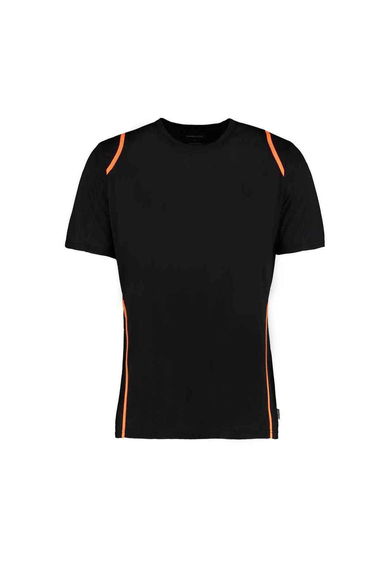 Kustom Kit Mens Gamegear Cooltex T-Shirt - Black/Orange