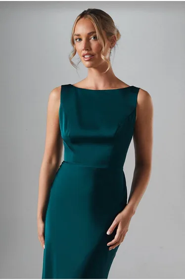 Sleeveless Satin Dress