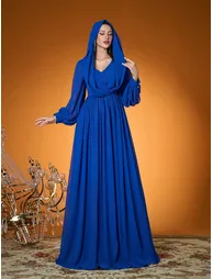 Leely Elegant V Neck Bishop Sleeve Party Dress - 6