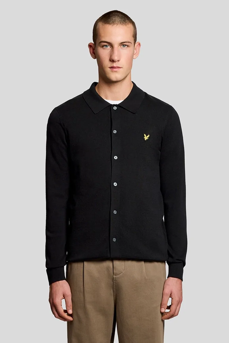 Cotton Knitted Shirt Black