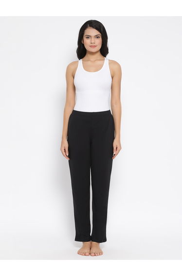 Solid Straight Pyjama with Elastic Waistband
