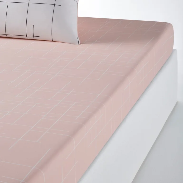 CHARLINE Printed Cotton Fitted Sheet
