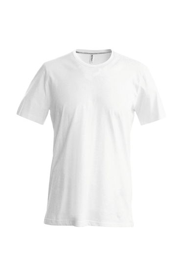 Kariban Mens Slim Fit Short Sleeve Crew Neck T-Shirt - White