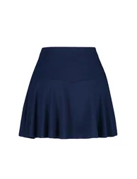 Navy Blue High Waist Mini Knitted Shorts Skirt - 4