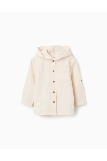 LS SHIRT LINEN, BEIGE, 6/9M