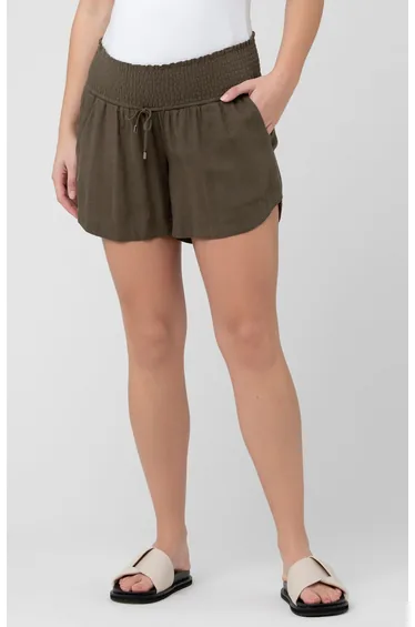 شورت كتان مزموم - للحوامل