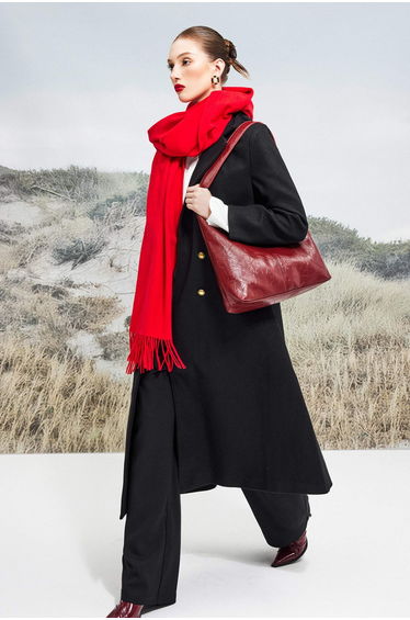 Juliette Faux Leather Tote Red in Red