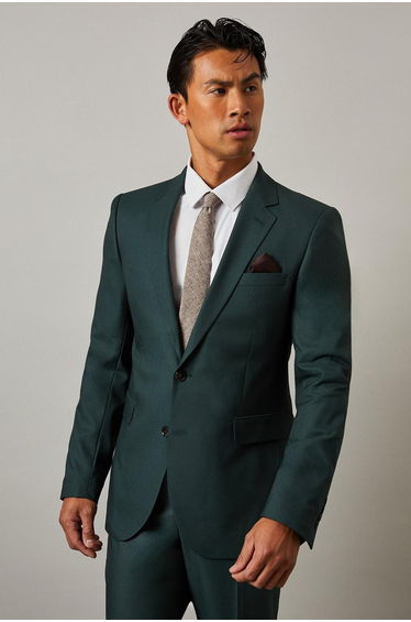 Dark Green Slim Fit Suit Jacket