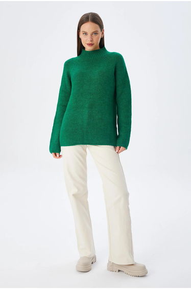 Mixray Thick Knit Half Turtleneck Sweater