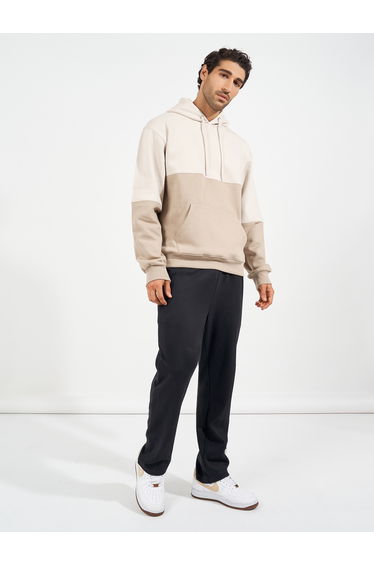 Eco Earth Relaxed Fit Color Block Terry Hoodie