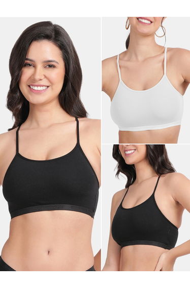 Pack of 2 - Cotton Non-Padded Crop Top Bra