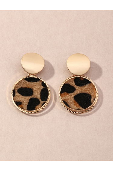 Chic Leopard Print Dangle Earrings