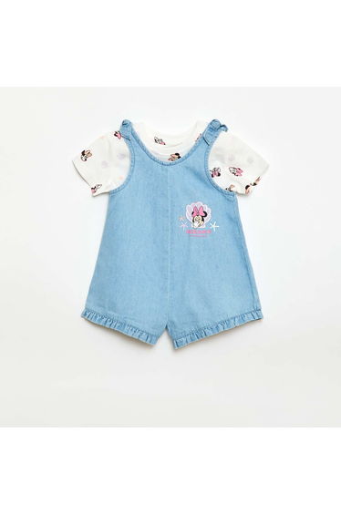 Disney Mickey Mouse T-Shirt & Romper Set WHITE