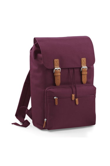 Bagbase Heritage Laptop Backpack Bag (Up To 17inch Laptop) (Pack of 2) - Burgundy