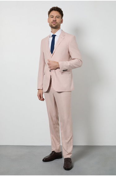 Light Pink Slim Fit Suit Jacket
