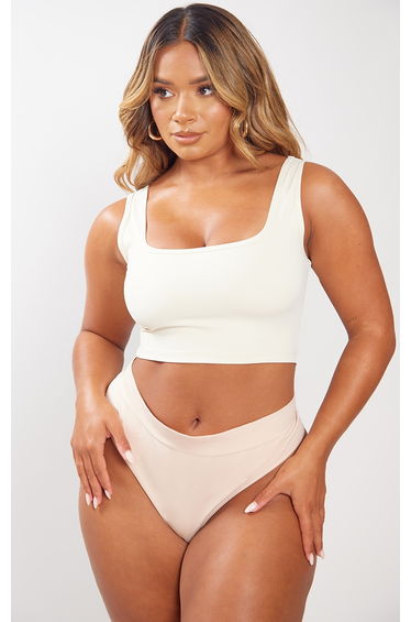 Shape Stone Sculpted Scoop Neck Crop Top