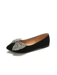 Lemonade Crystal Bow Dolly Shoes Black