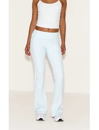 Petite Blue Sculpt Contrast Detail Yoga Pants - 1