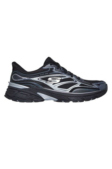 Skechers Womens/Ladies Metallic Slip-In Flat Trainers - Black